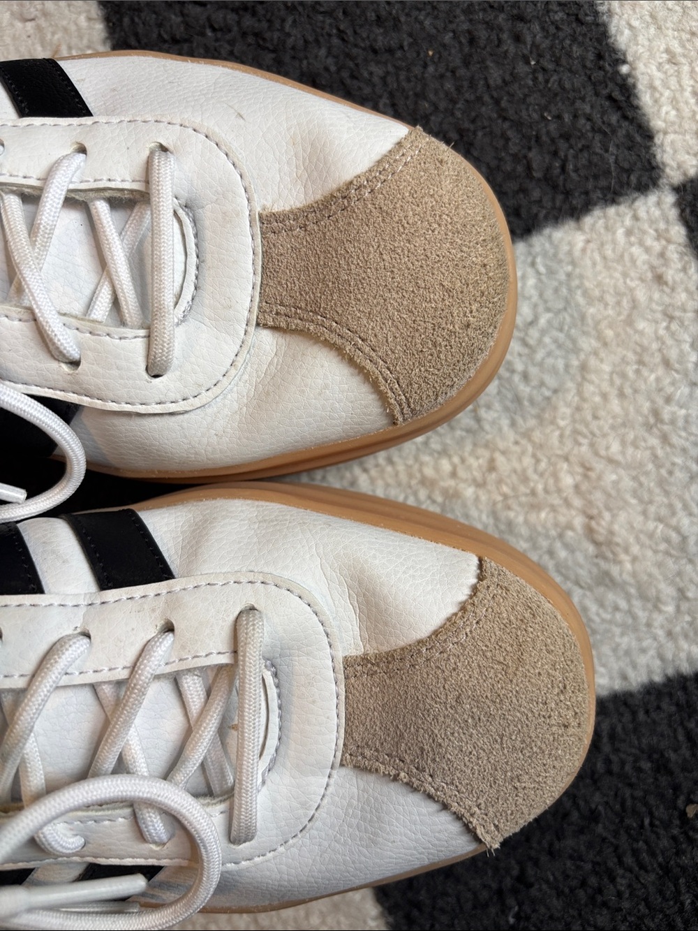 adidas White Black and Tan Platform Sneakers Women’s 8.5 - Picture 9 of 10